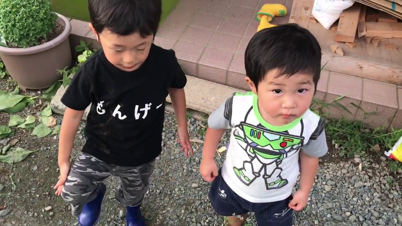 動画で家庭菜園『全力作業だ！家の裏でプランター栽培するぞ！』子供の妨害活動多数…Ｈ29.6.22