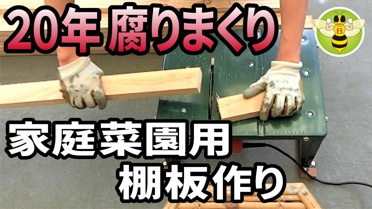 家庭菜園用プランタースタンドの棚板が腐りまくりなのでDIYしてみた（栽培中の野菜・花も紹介）