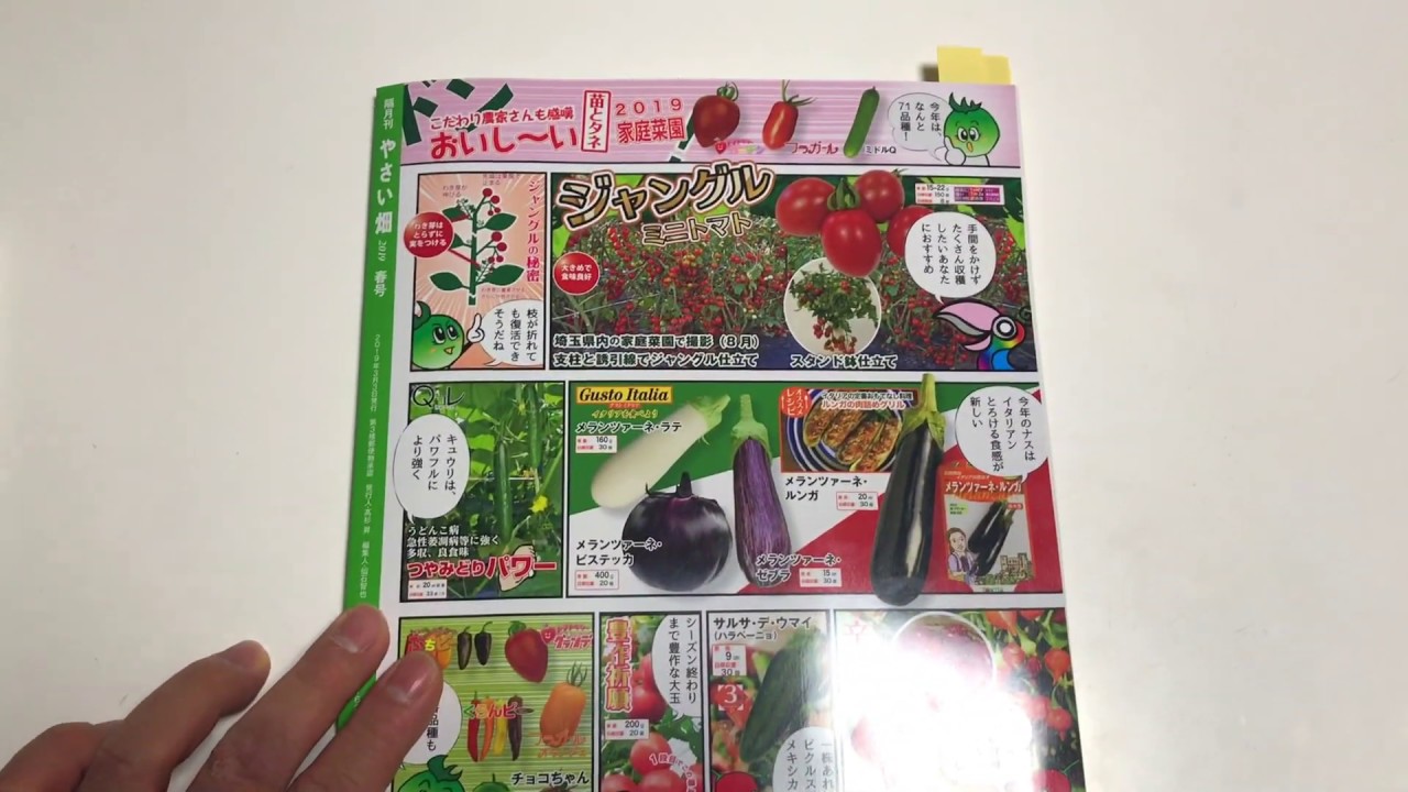 動画で家庭菜園　読書の時間『やさい畑 2019年春号 連作できる植えつけ、雑草＆カラス撃退の秘訣、手づくり肥料ハンドブックetc』2019.3.6